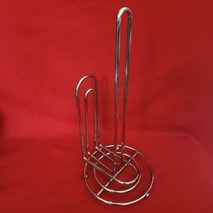 Chrome Plated Metal Steel Paper Towel Holder Countertop